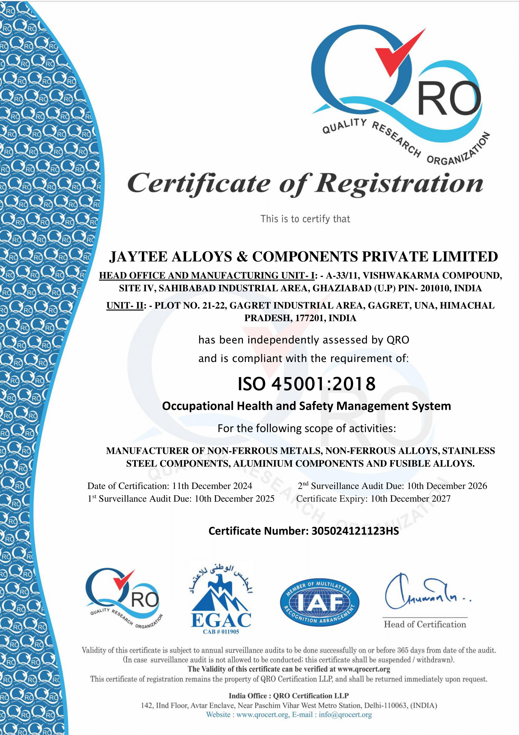 certificate